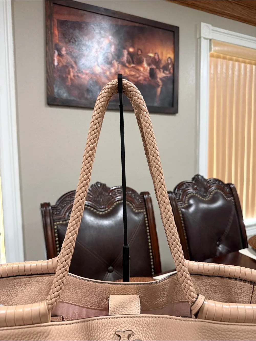 Tory Burch Large Taylor Pebbled Leather Tote Shoulder Bag
